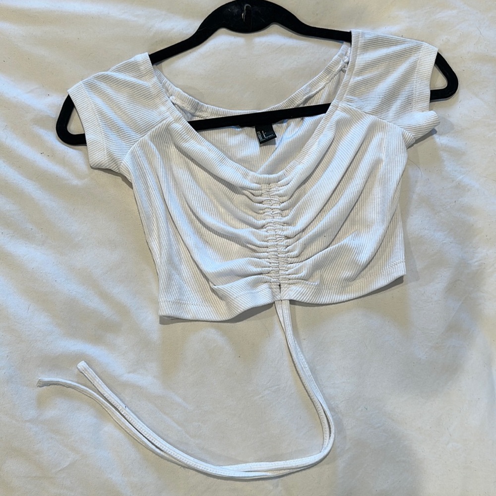 MOVING SALE - Forever 21 Off shoulder white crop top